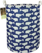HUNRUNG Laundry Hamper, Large Canvas Fabric Lightweight Storage Basket Toy by HUNRUNG