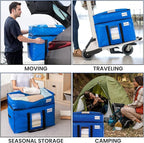 TAILI 2 Tier Extra Large Moving Bags, 2 Pack Blue Heavy Duty Totes - Image 9
