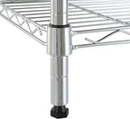 Amazon Basics 5-Shelf Tower Adjustable Storage Shelving Unit, Chrome, 16" x 16" x 54", 150 lbs Per Shelf | Tower, Adjustable - Image 6