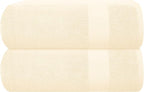 GLAMBURG Premium Cotton Oversized 2 Pack Bath Sheet 35x70-100% Pure Cotton by GLAMBURG
