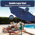 Simple Deluxe 9' Patio Umbrella Outdoor Table Market Yard Umbrella with Push Button Tilt/Crank - Image 5
