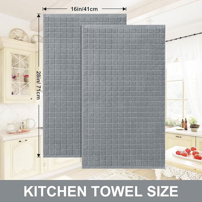 Homaxy Premium Cotton Kitchen Towels 16"x 28", Large Natural Ring Spun 390 GSM - Image 5