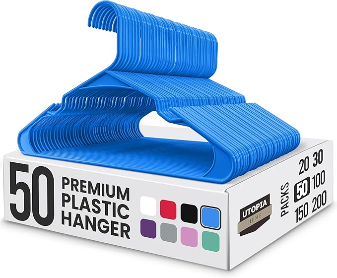 Utopia Home Plastic Hangers 50 Pack by UTOPIAHOME