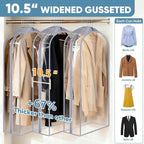 BALEINE 60'' Clear Garment Bags, 10.5'' Wide PEVA Suit Bag - Image 3