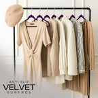 Utopia Home Velvet Hangers 50 Pack – Luxury Non-Slip Slim Pant & Coat Hangers - Image 6