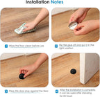 12 Pcs Self Adhesive Door Stoppers, Stainless Steel Floor Door Stop Wall - Image 7