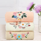 3 Pcs Boho Flowers Hand Towels Embroidered Modern Flowers Bathroom Decor 14x29 - Image 5