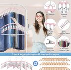 3 Pack Legging Organizer for Closet Hanging, Pants Hangers - Image 3