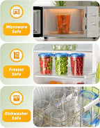 12 Pack-34 oz Freezer Storage Containers, Plastic Food Storage Containers - Image 4