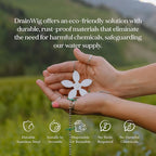DrainWig Shower Drain Hair Catcher – Disposable White Flower – No-Touch Hair - Image 10