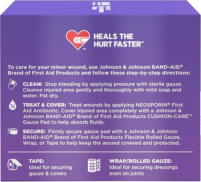 Band-Aid Brand Absorbent Cushion Care Sterile Square Gauze Pads - Image 7
