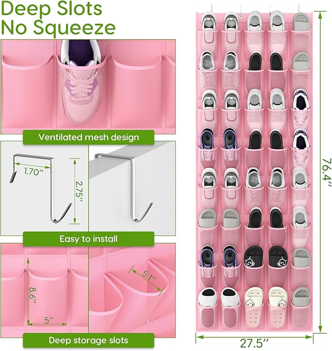 Unjumbly Over the Door Shoe Organizer - Image 2
