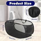 4 Pack Pop-Up Mesh Laundry Basket, Open Collapsible Laundry Baskets - Image 2