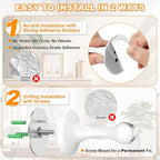 Crosize Magnetic Door Stoppers 2 Pack, Stainless Steel Door Stops - Image 3