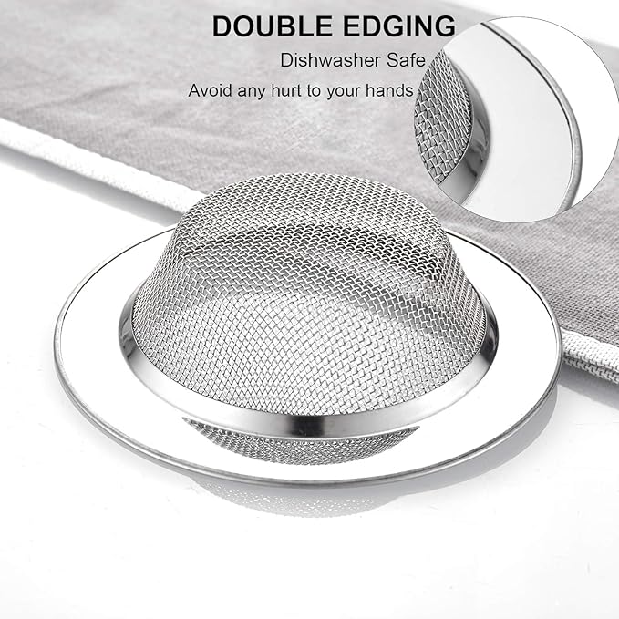 LASSHSWA 4 PCS Kitchen Sink Strainer Stainless Steel, Kitchen Sink Drain - Image 3
