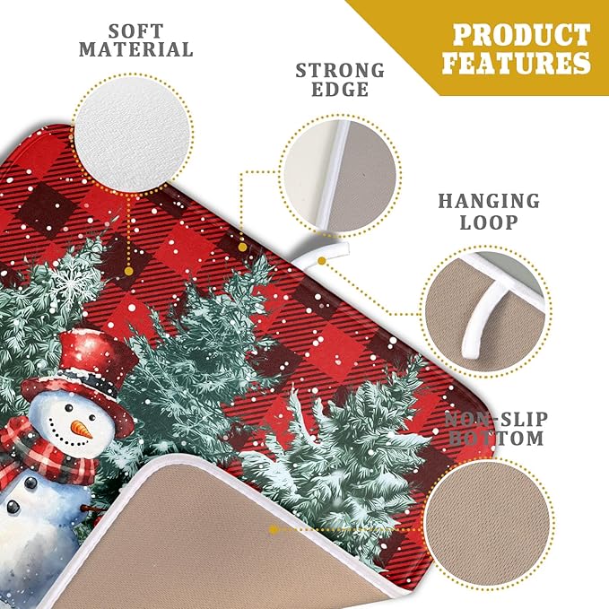 Christmas Snowman Dish Drying Mat - Image 4