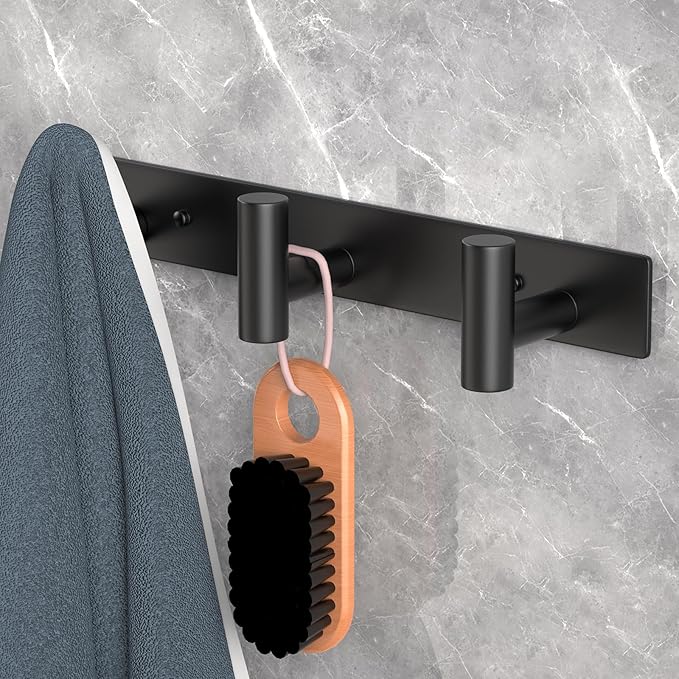 PMMASTO Coat Rack Wall Mounted, 3 "T Shaped Wall Hooks - Image 4