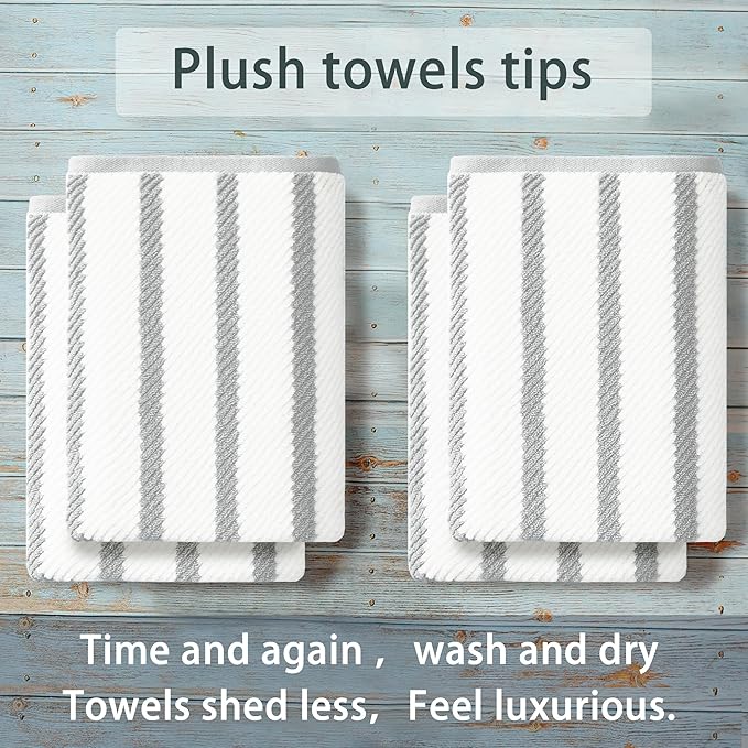 Grey and White Bath Towels - Image 3