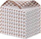 Kitinjoy Cotton 8 Pack Terry Kitchen Dish Cloths, 12 x 12 Inches Super Soft and by Kitinjoy
