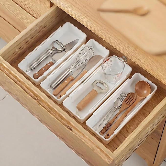 Drawer Organizers Set, Expandable Drawer Organizer Trays, Drawer Organizer Bins - Image 3