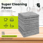 12 Pack Cleaning Cloth, Ultra Soft Absorbent Quick Drying Microfiber Cleaning - Image 6