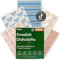 FEBU Swedish Dishcloths for Kitchen | 5 Pack Sunset Reusable Paper Towels by FEBU
