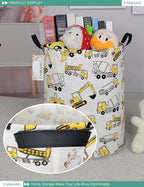FANKANG Storage Basket, Nursery Hamper Canvas Laundry Basket Foldable - Image 7