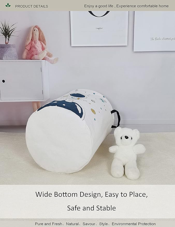Round Fabric Storage Bin, Decorative Basket, Organizer Basket - Image 6