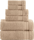 Elegant Comfort Luxury 6-Piece Towel Set, Premium Soft 100% Turkish Cotton by ELEGANTCOMFORT