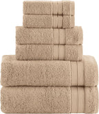 Elegant Comfort Luxury 6-Piece Towel Set, Premium Soft 100% Turkish Cotton by ELEGANTCOMFORT