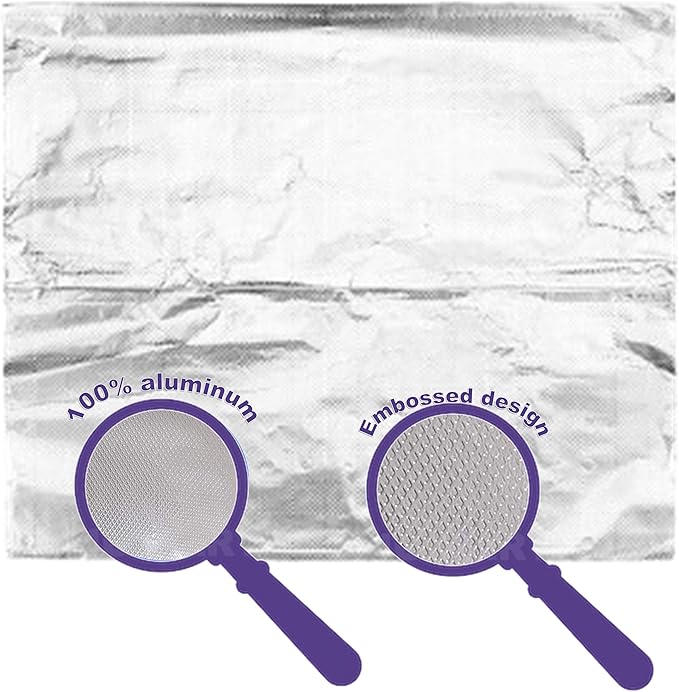 Box of 200 - Pre-Cut 12" Aluminum Foil Sheets - 12x10" Extra Wide & - Image 5