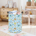 HUNRUNG Laundry Hamper, Large Canvas Fabric Lightweight Storage Basket Toy - Image 4