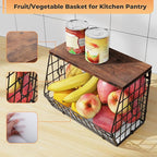 Fruit and Vegetable storage, 2 Set Wall Mounted Wire Baskets, Fruit Basket - Image 7