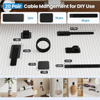 Cable Management Under Desk, 【Up to 15 Cord】【Enhanced Wire Holder】 Cord - Image 7