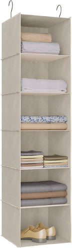 Hanging Closet Organizer, Easy Mount Foldable 6-Shelf Hanging Closet Wardrobe by DonYeco