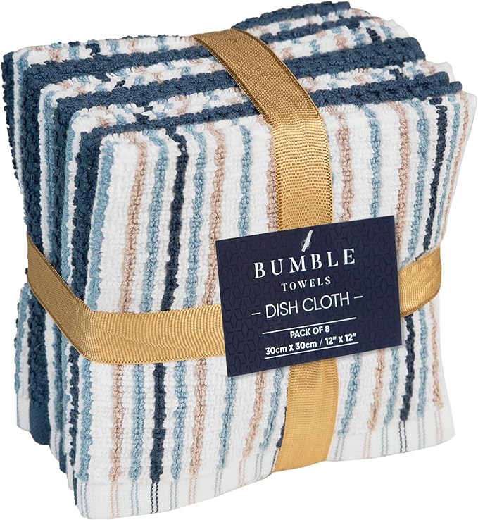 Bumble Premium Dish Cloths Towel 12"x12" | 100% Natural Ring Spun Cotton Tea - Image 3