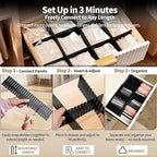 Drawer Divider Adjustable Diy Storage Organizer Separator - Image 4