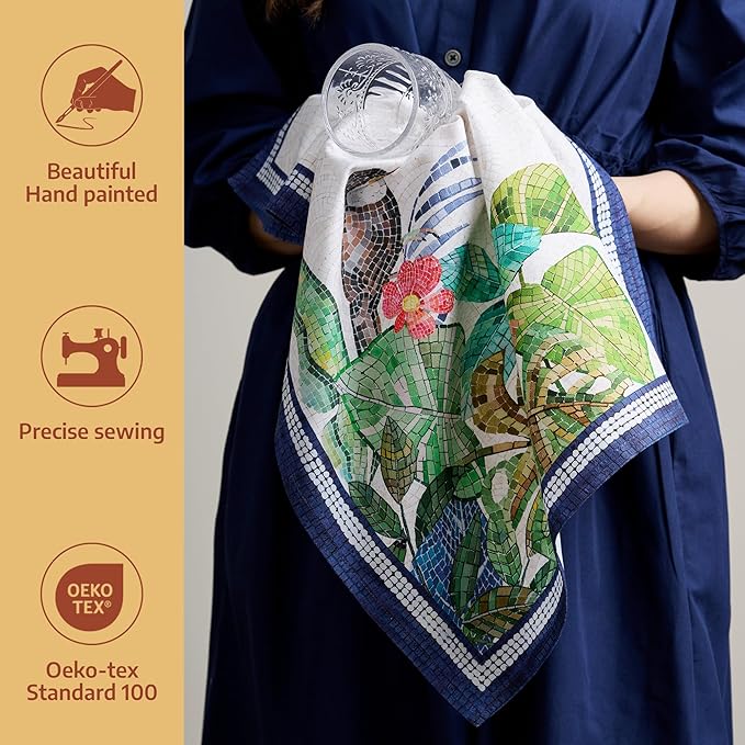 Maison d' Hermine Kitchen Towel 100% Combed Cotton Premium Set of 3 Soft - Image 2