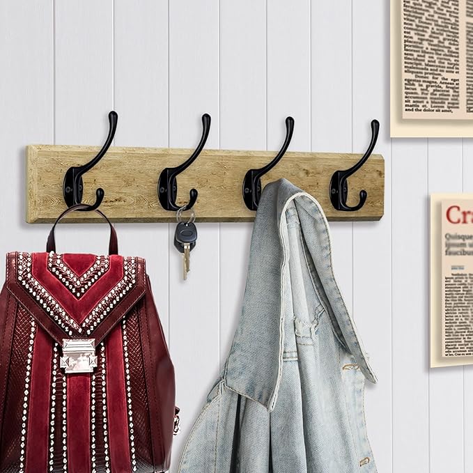 IBosins 30 Pack Heavy Duty Dual Coat Hooks Wall Mounted - Image 4