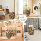 Laundry Hamper, Classic Leopard Laundry Basket, Wildlife Fur Print Portable - Image 6