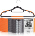 Plastic Hangers 50 Pack, Cascading Slim Space Saving Clothing Hangers by milanohome
