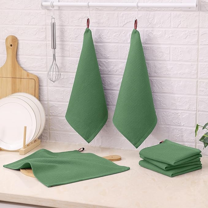 Homaxy 100% Cotton Waffle Weave Dish Cloths - Image 8