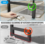 SNSLXH 4 Baskets 2-Tier Over The Sink Dish Drying Rack, 26.57"-35", Large Sink - Image 4