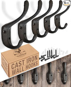 Rustic Cast Iron Coat Hooks by MyFancyFarmhouse