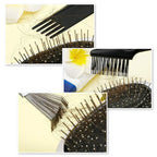 Boao 2 Pieces Hair Brush Cleaning Tool Comb Cleaner Brush Mini Comb Cleaning - Image 4