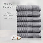 NY Loft 100% Cotton Hand Towel 6 Pack | Super Soft & Absorbent Quick-Dry Hand - Image 2