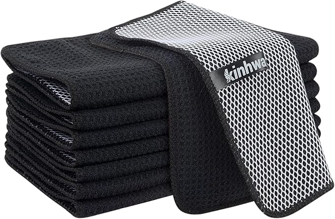 KinHwa Kitchen Washcloths for Dishes Absorbent Microfiber Dish Cloths Quick Dry by KinHwa