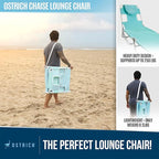 Ostrich 72 by 22 Inch Versatile Chaise Lounge Portable Reclining Lounger, Outdoor Patio, Beach, Lawn, Camping, or Pool Tanning Chair, Aqua - Image 6
