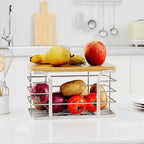 Trash Bag Holder with Bamboo Top, Wall Mount 304 Stainless Steel Garbage Bag - Image 5