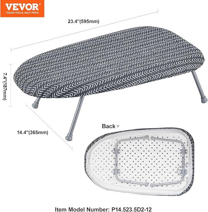 VEVOR Tabletop Ironing Board 23.4 x 14.4, Small Iron Board - Image 7